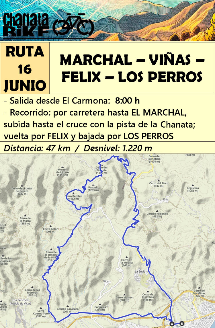 Ruta MARCHAL-LAS VIÑAS-FELIX (16-junio-2024)