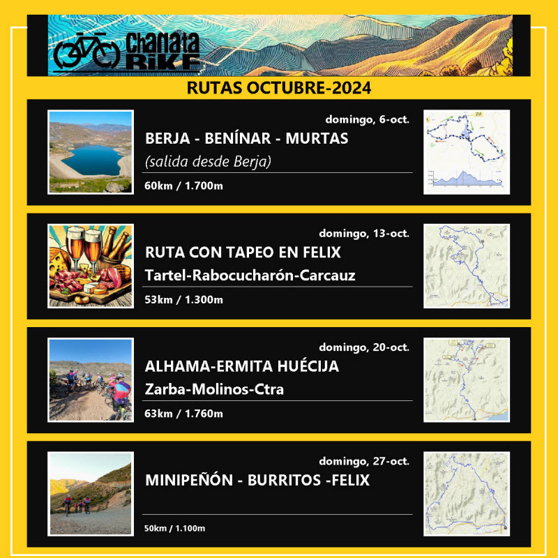 CALENDARIO DE RUTAS OCTUBRE 2024